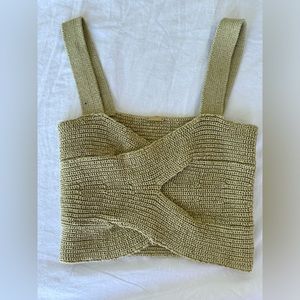 Green Knit bandeau style top